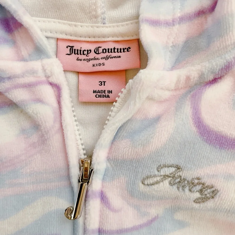 Juicy Couture 3T GirlsTie-Dye Full Zip Hoodie
